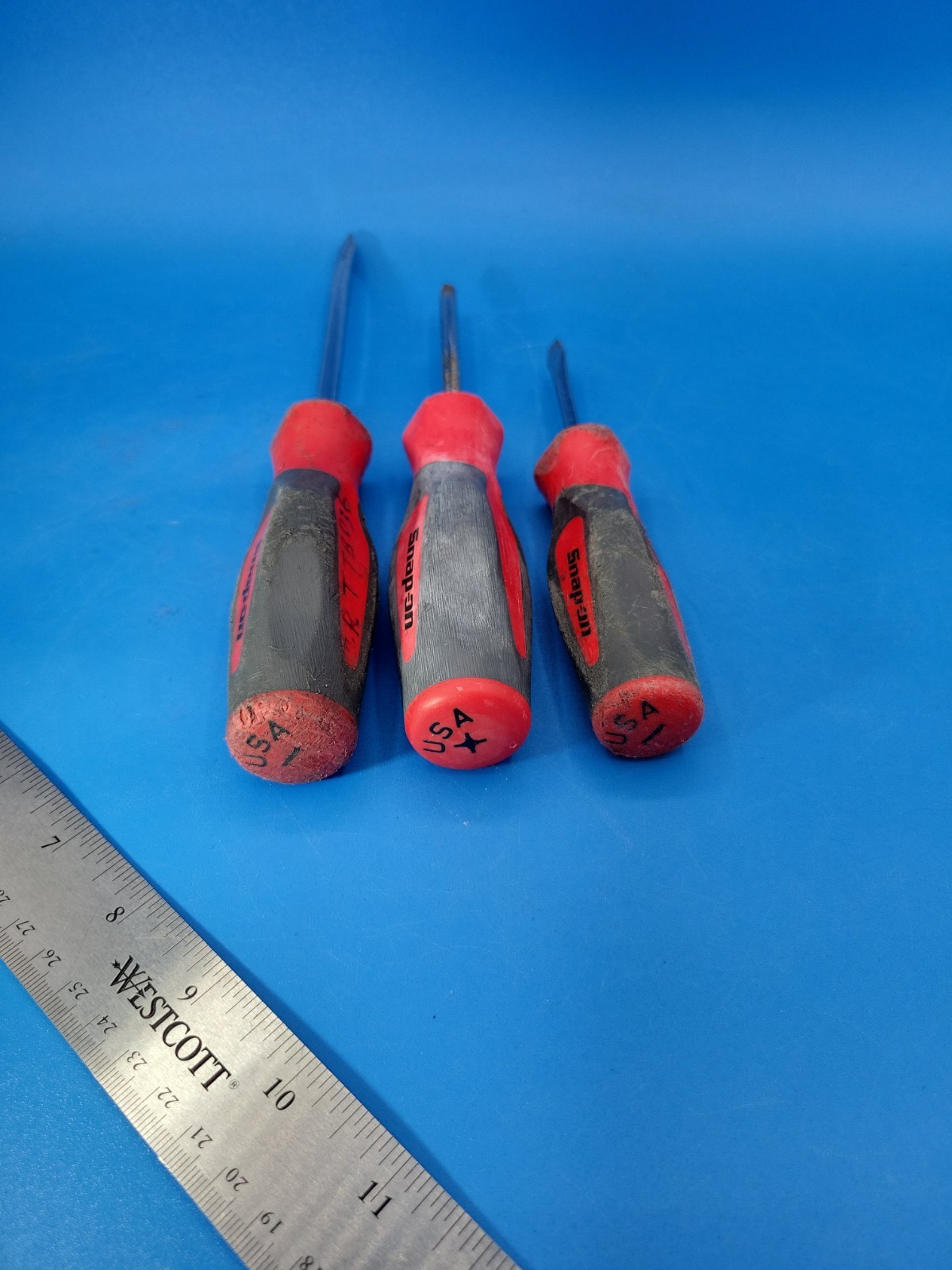 Snap-on Tools Screwdriver Set Phillips & Flat Head SHD Series 3 Pieces USA S-9-8
