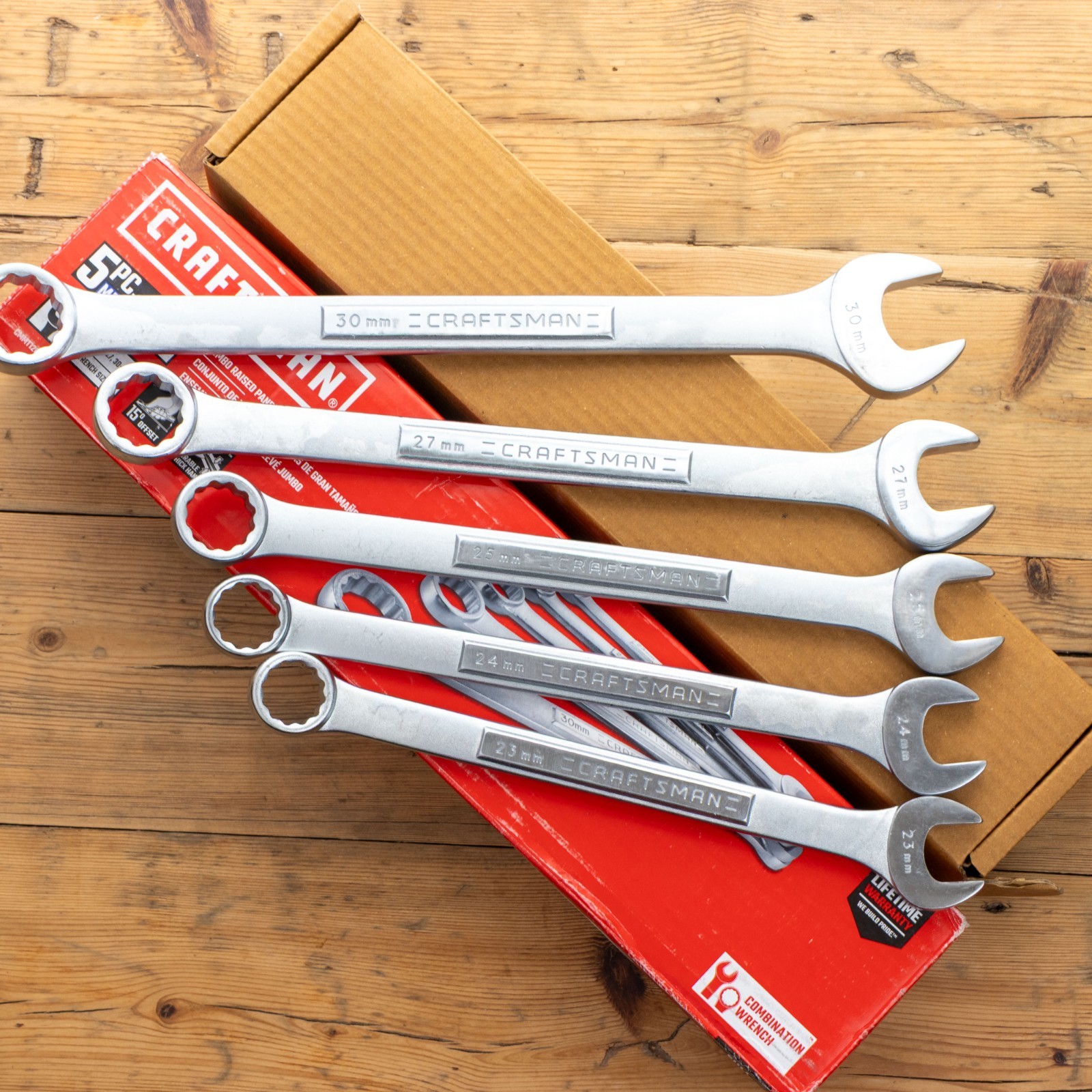 Craftsman Jumbo Raised Panel Spanner Set 23mm, 24mm, 25mm, 27mm, 30mm CMMT12055