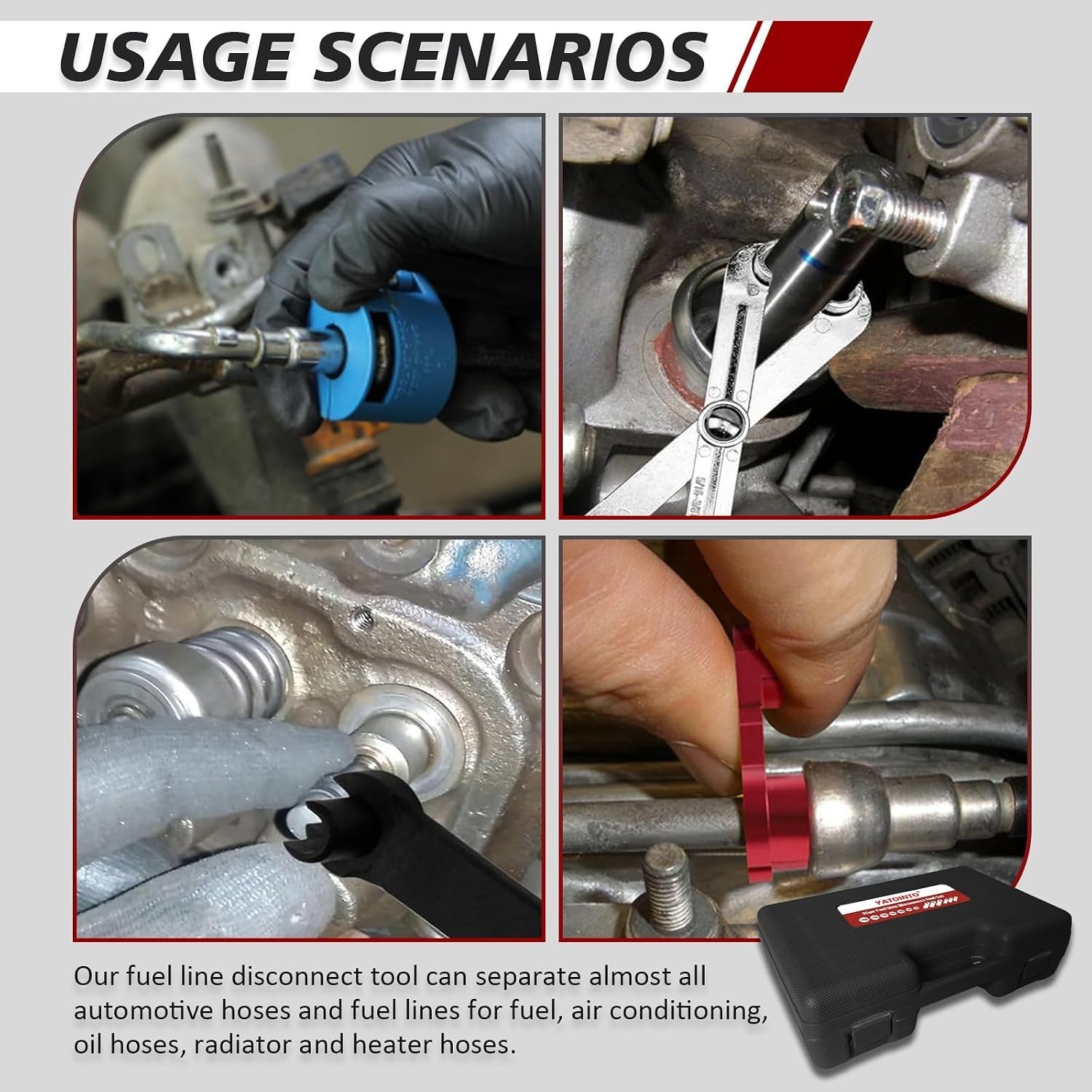 Automotive Fuel Line Disconnect Set: Complete Kit for GM, Ford, Dodge Vehicles