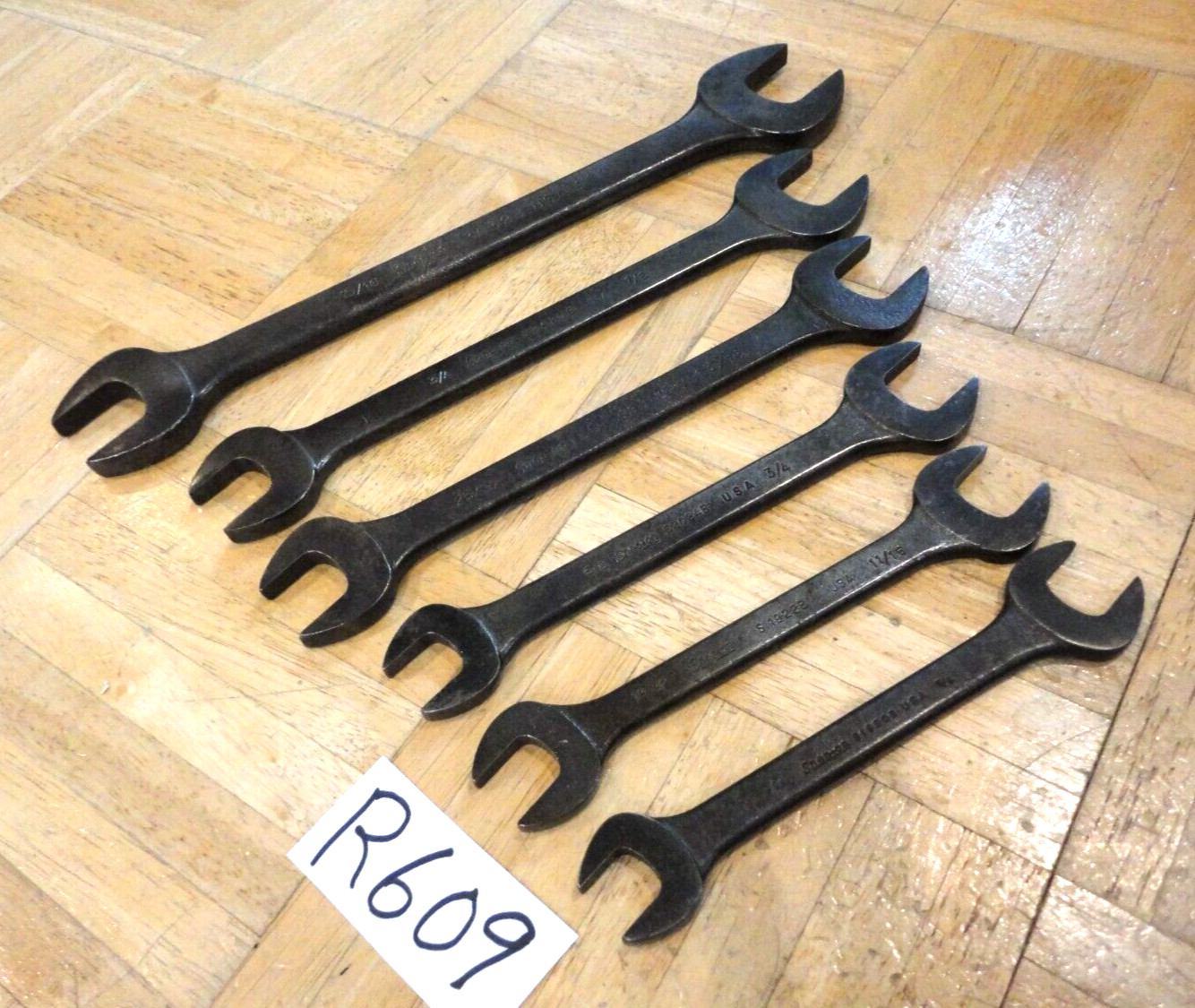 SNAP-ON TOOLS 6 PIECE SAE. OPEN-END WRENCH SET 9/16 -5/8 TO 15/16-1 INCH