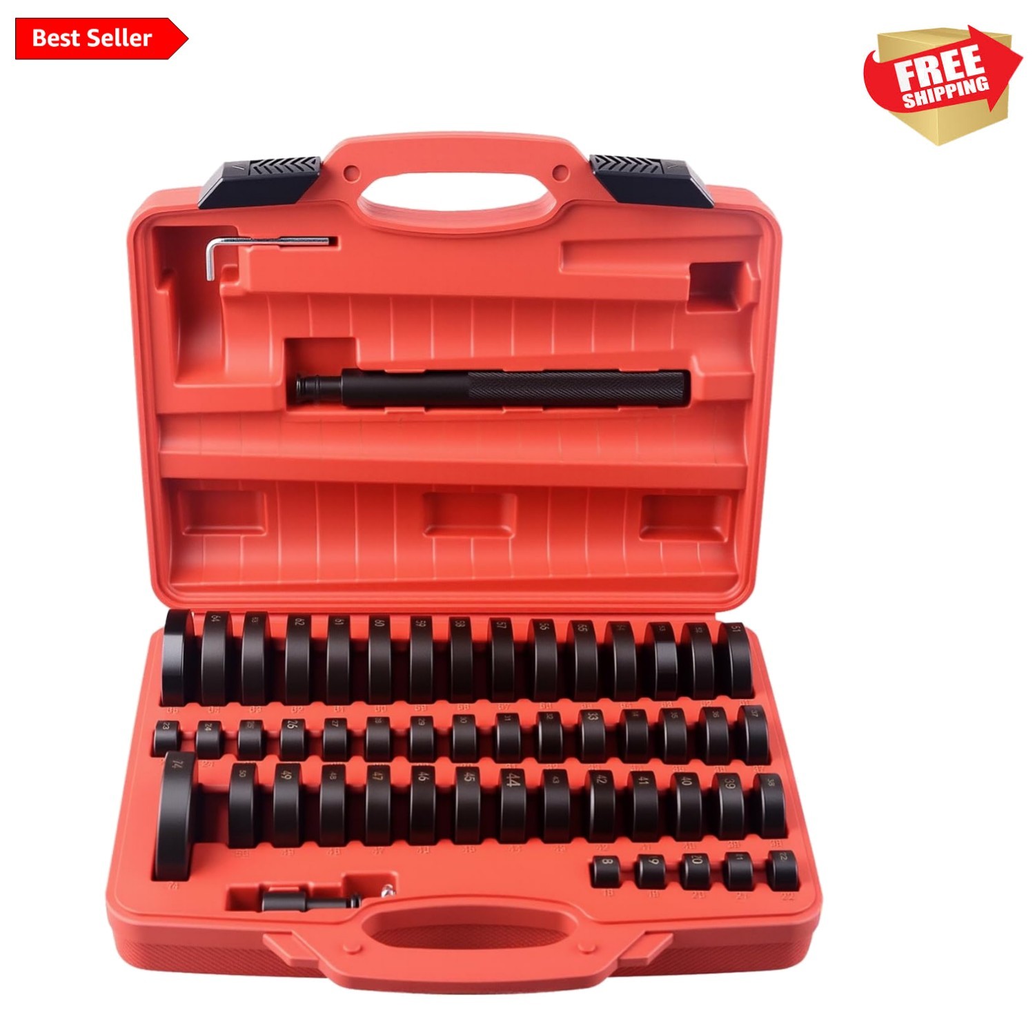 Professional Bushing Driver Set with 50 Interchangeable Discs for Speedy Repairs