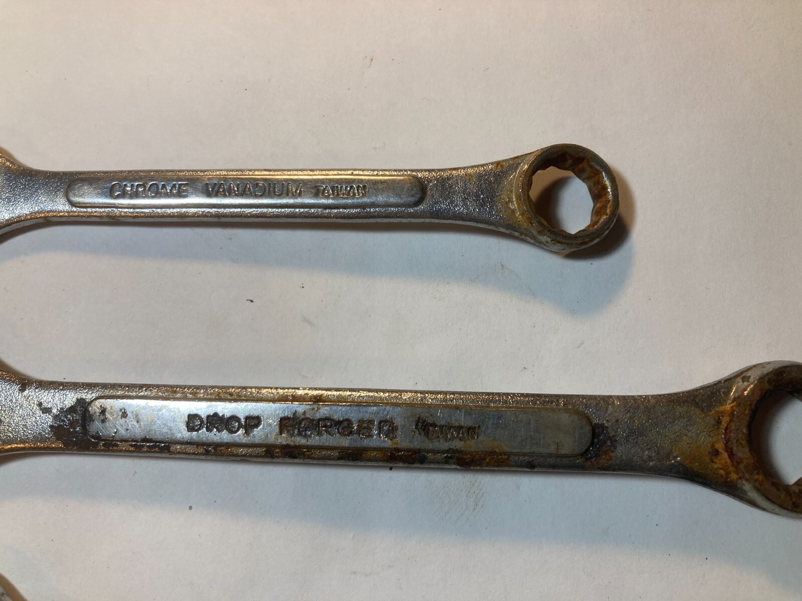Vintage 4 Chrome Vanadium Combination Wrenches 13, 15, 17, 19mm Steel Forged