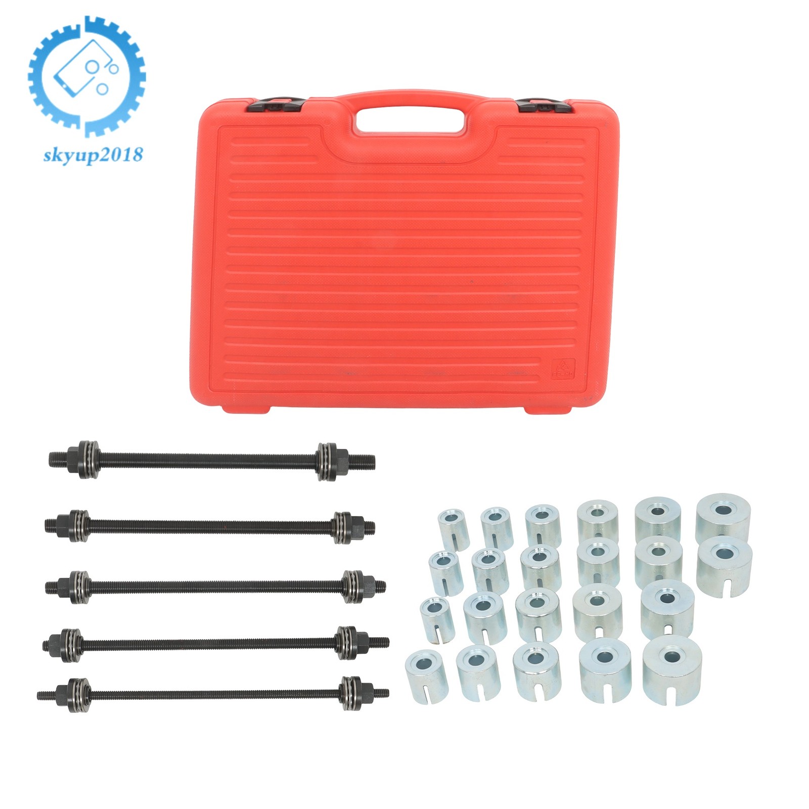 27Pcs Universal Press and Pull Sleeve Kit Bush Bearing Removal Insertion Tool