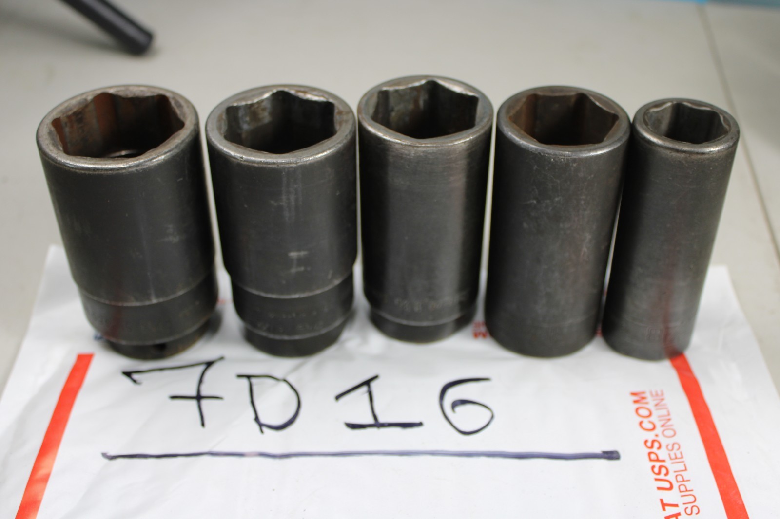 Snap On Tools 6-Pc Mixed SAE 1/2” Drive Deep Impact Socket Set USA Lot