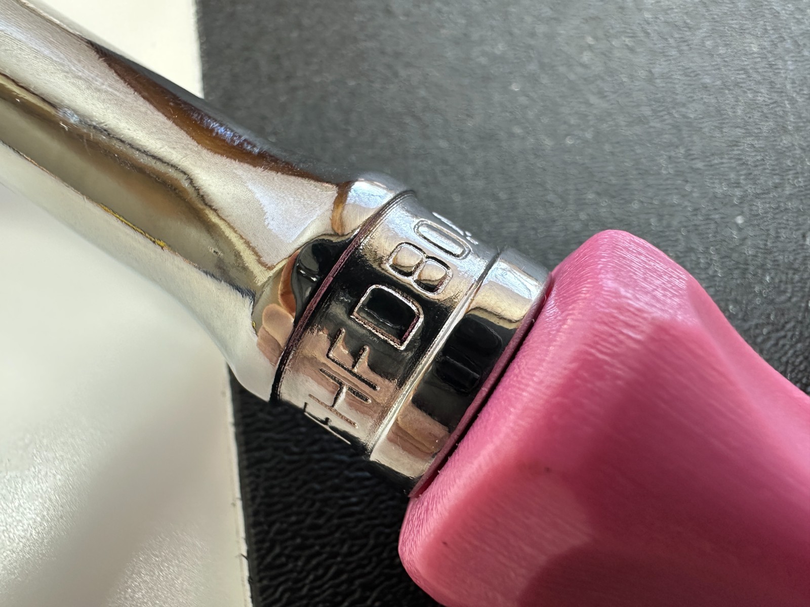 Snap-on Tools USA NEW 3/8 Drive RARE Pearl Pink HARD Grip Flex Ratchet FHFD80APP