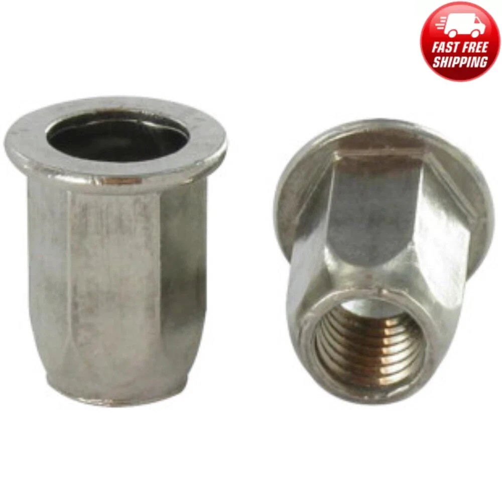 Sealey Threaded Insert (Rivet Nut) M5 Full Hex – Standard Flange – 50 Pcs