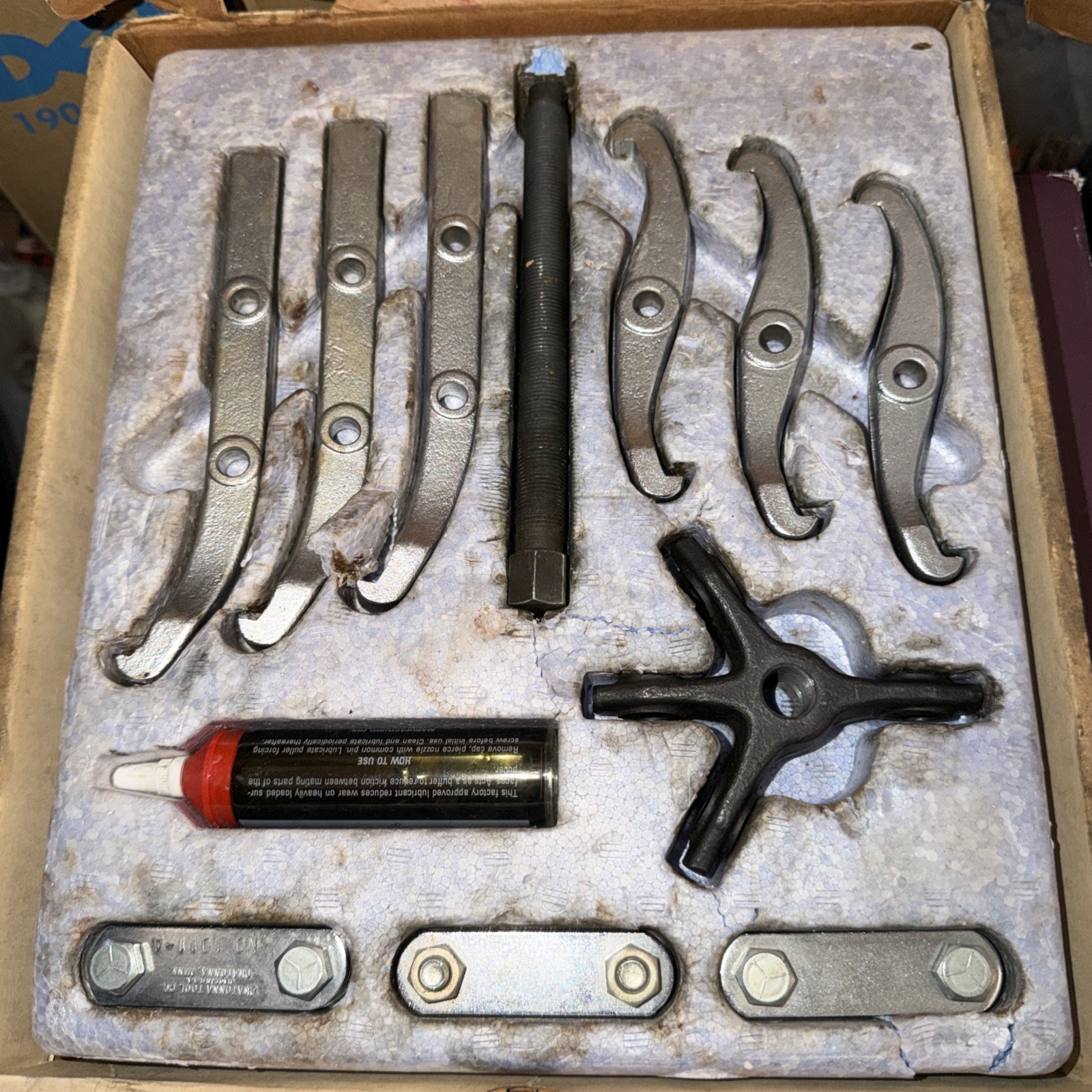 Used NOS OTC PA7 5 Ton Multi Style Puller Set 4 In One In Box Free Ship