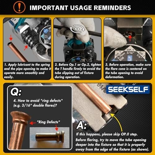 Brake Line Flaring Tool Kit for 45° Single Double Bubble Flares 3/16-3/8in