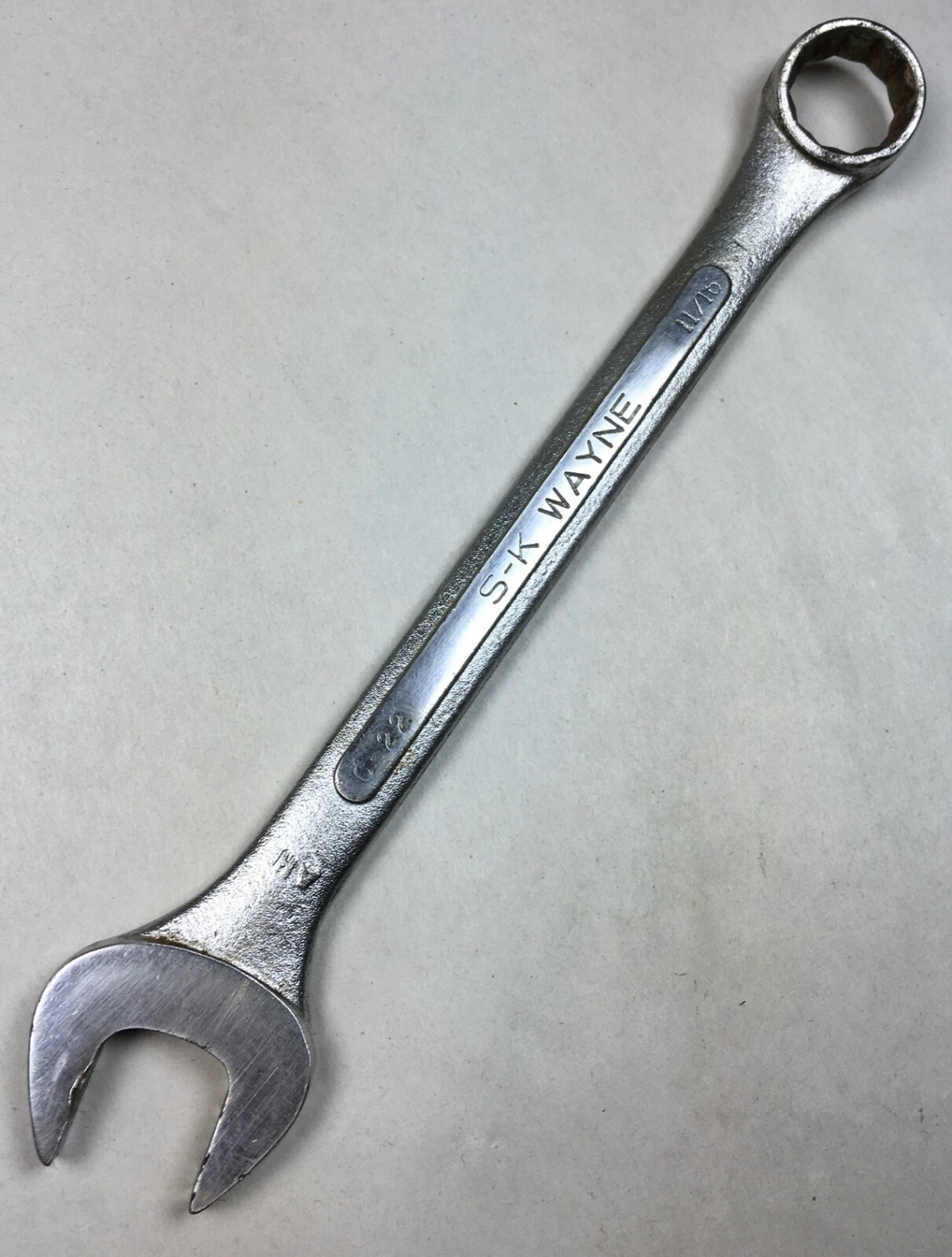 S-K Wayne Tools C-22- 11/16″ Combination Wrench 12-Point Forged Alloy USA S-K sk