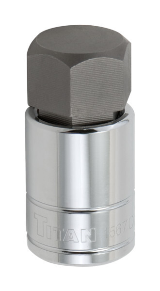 Titan 15670 1/2-Inch Drive x 1-Inch Hex Bit Socket – 1″