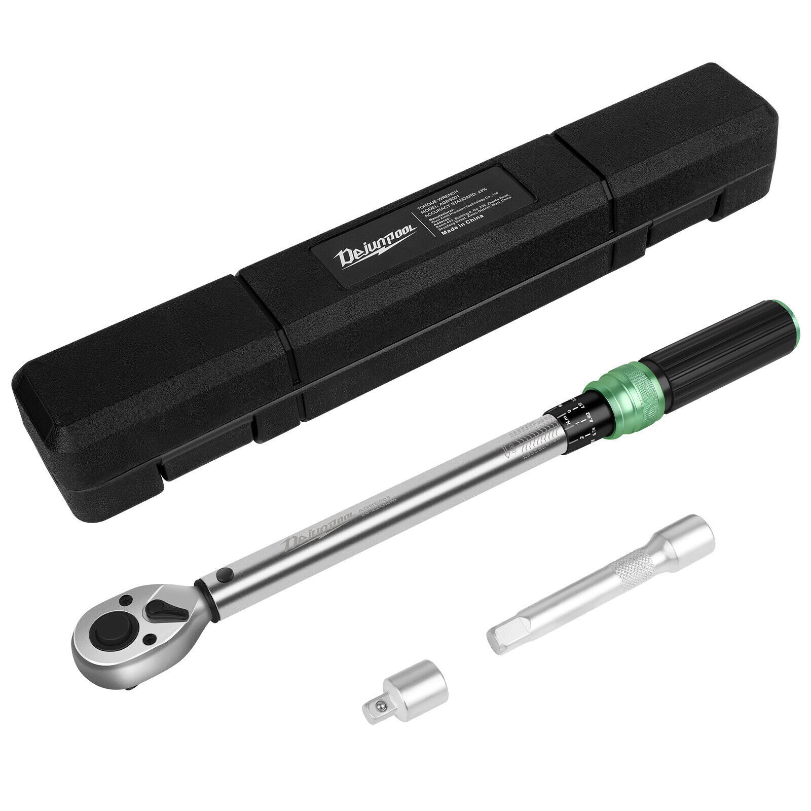 1/2″ Drive Click Torque Wrench Snap Socket Ratcheting 14.76~162 FT-LB/20~220N.M