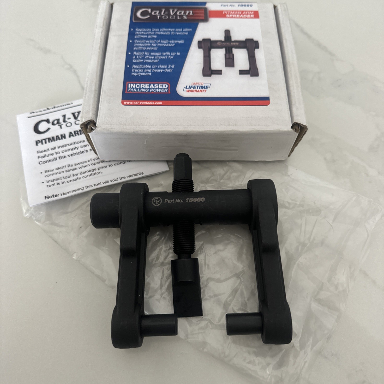 Cal Van Tools 18650 Pitman Arm Spreader Angle Heavy Duty Automotive Tool – New