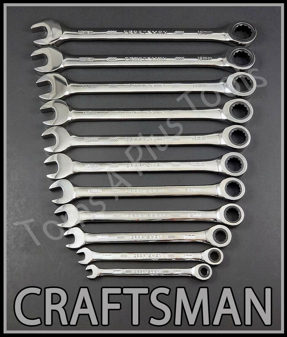 CRAFTSMAN HAND TOOLS 23pc FULL POLISH SAE & METRIC MM Ratcheting Box Wrench set