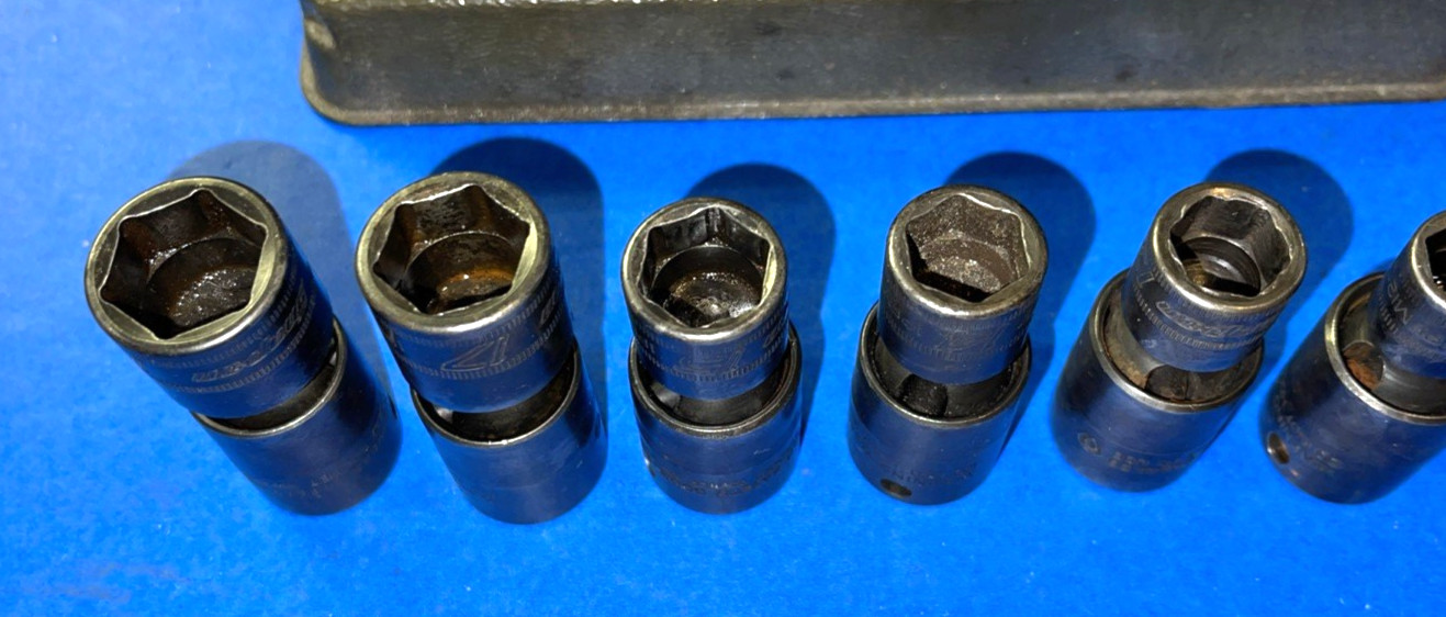 SNAP-ON TOOLS 7 PIECE 3/8 DRIVE METRIC SHORT SWIVEL IMPACT SOCKETS 207IPFM