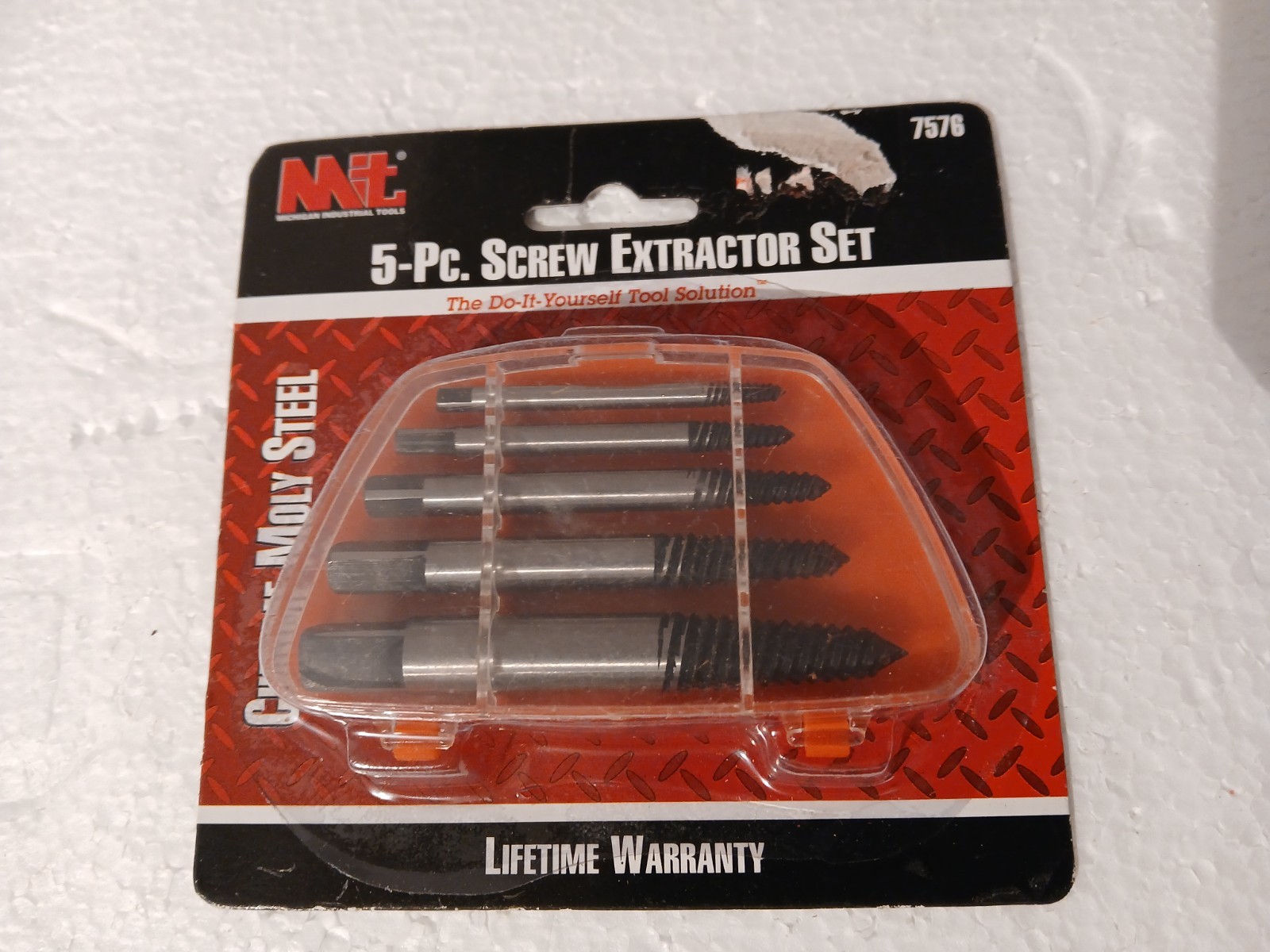 Mit 5 PC. Screw Extractor Set 7576 Chrome Moly Steel