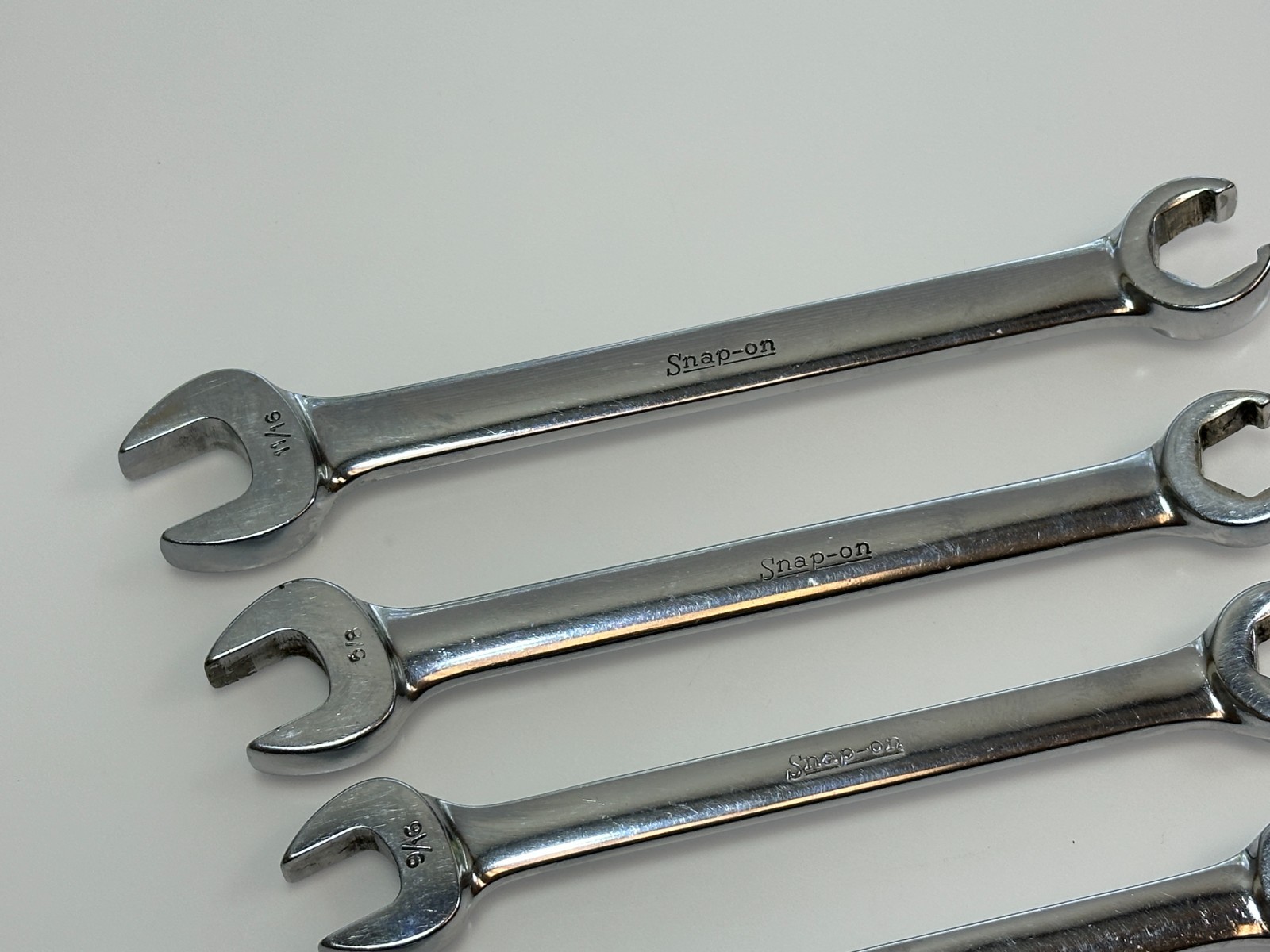 Snap-on Tools USA 6pc SAE 3/8-11/16” Open-End/Flare Nut Wrench Set, C50B RXS605