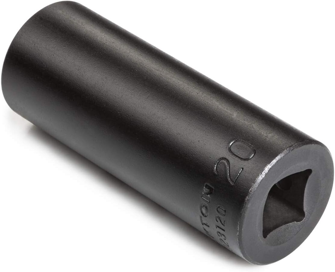 Premium 1/2″ Drive 20 mm Deep 6-Point Impact Socket – Manganese Phosphate Finish
