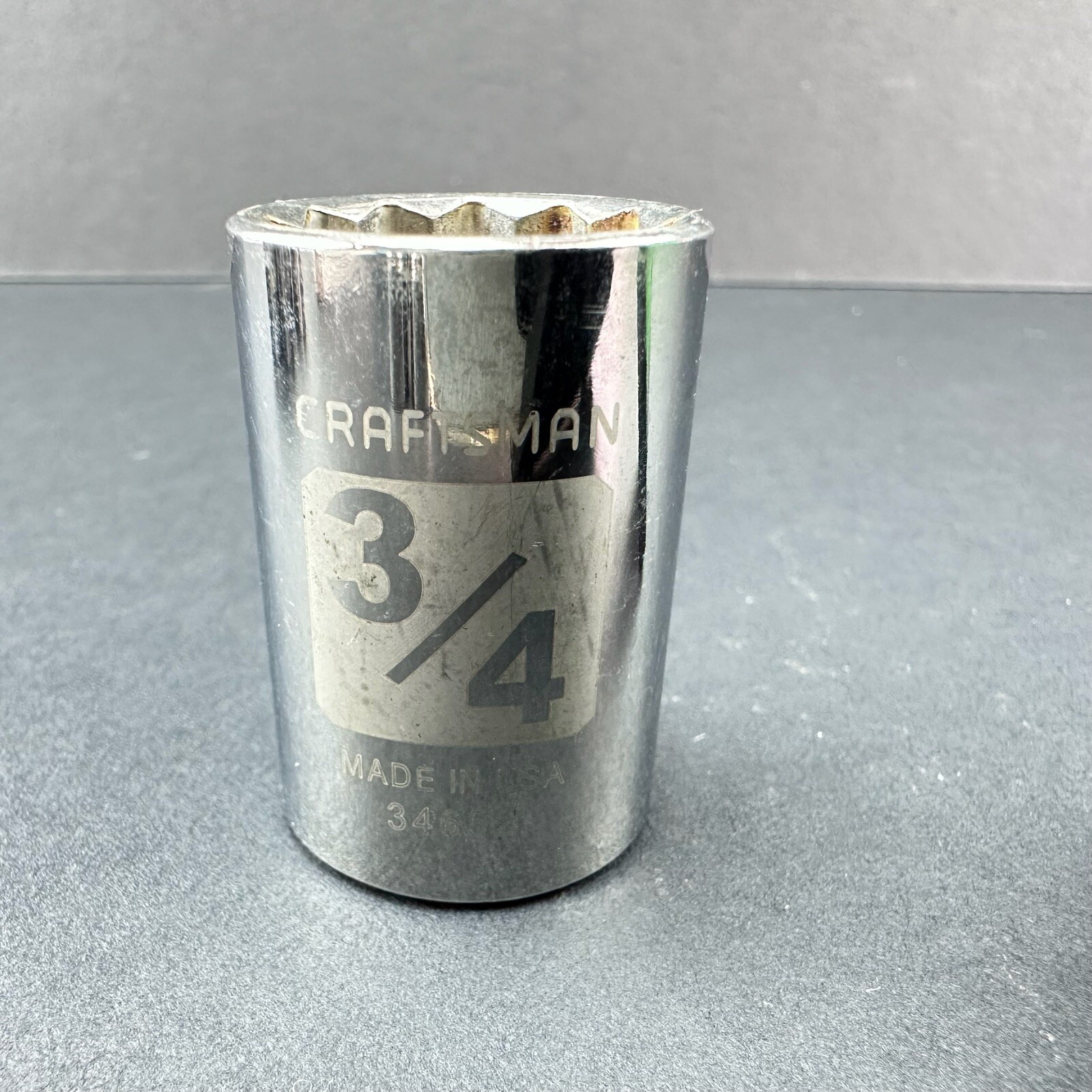 Craftsman 3/4 SAE 1/2 Drive 12 Point Socket 34652 USA