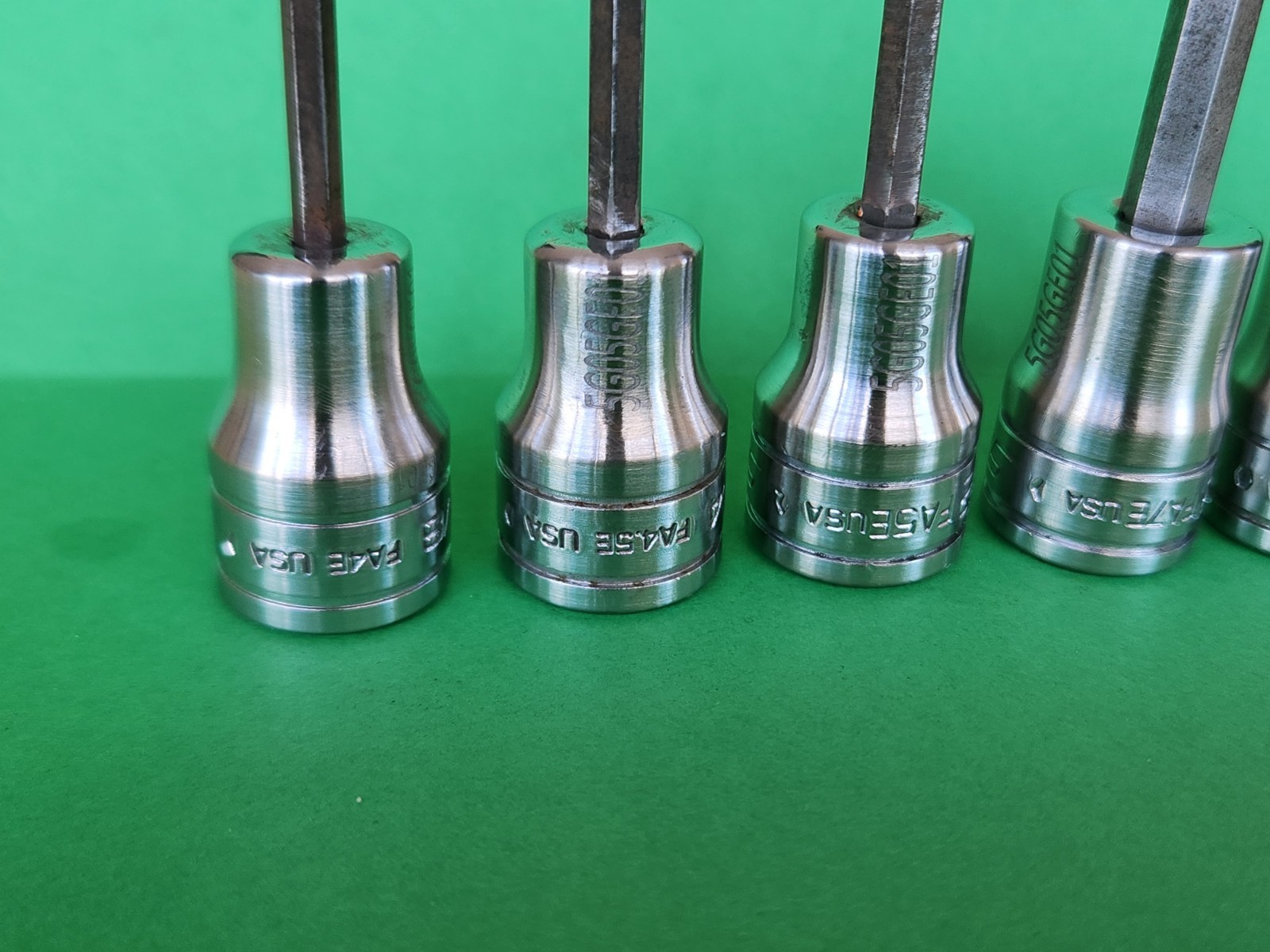 Snap On 6 Pc 3/8” Drive SAE Hex Socket Drivers 1/8” – 5/16” 208EFAY (missing 2)