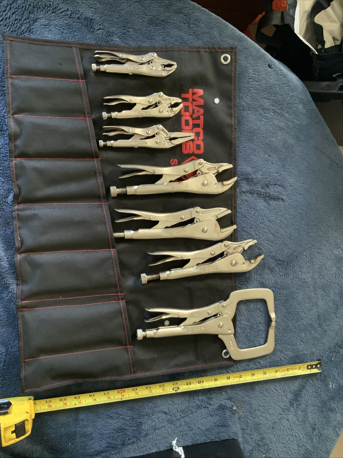 Matco Smlp7, 7pc Locking Pliers Set, 1 Is Broken..l.see Descrip