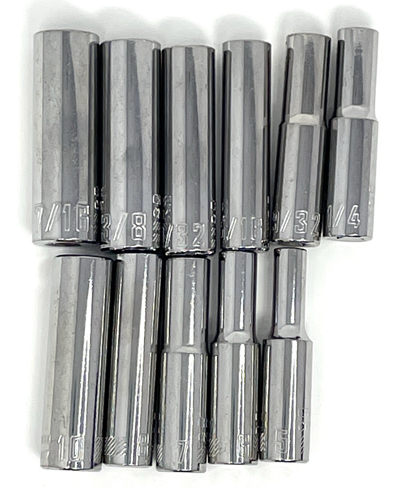 CRAFTSMAN 1/4” 6 Point Deep Socket Set Standard (SAE) & Metric 11 Pieces