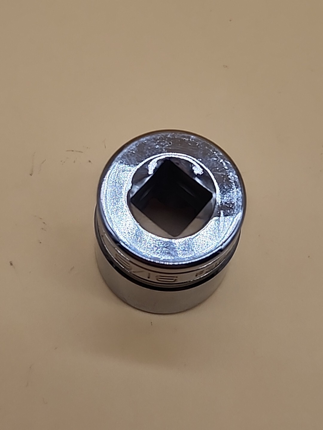 Snap-on Tools 3/8″ Drive 9/16″ SAE 8-Point Double Square Chrome Socket F318 USA