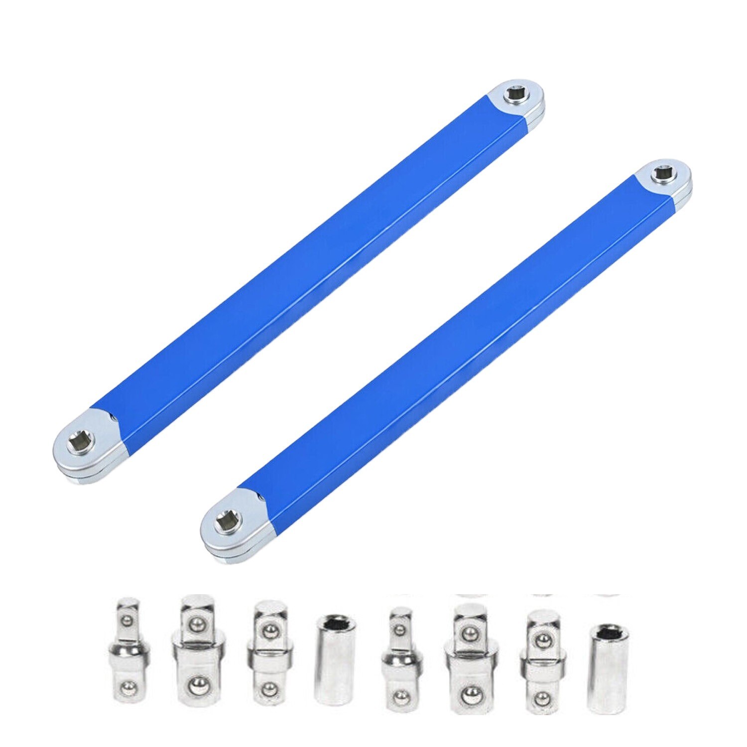 1/2PCS Spanner Extension Wrench Set Offset Ratchet Spanner Extender w/ Adapters