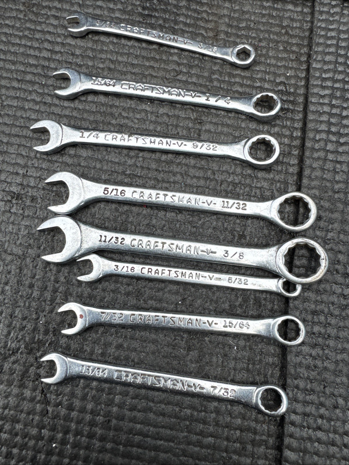Sears Craftsman USA 12pc Wrench Lot Ignition & Combination 13/14/15mm 5/16 V Set