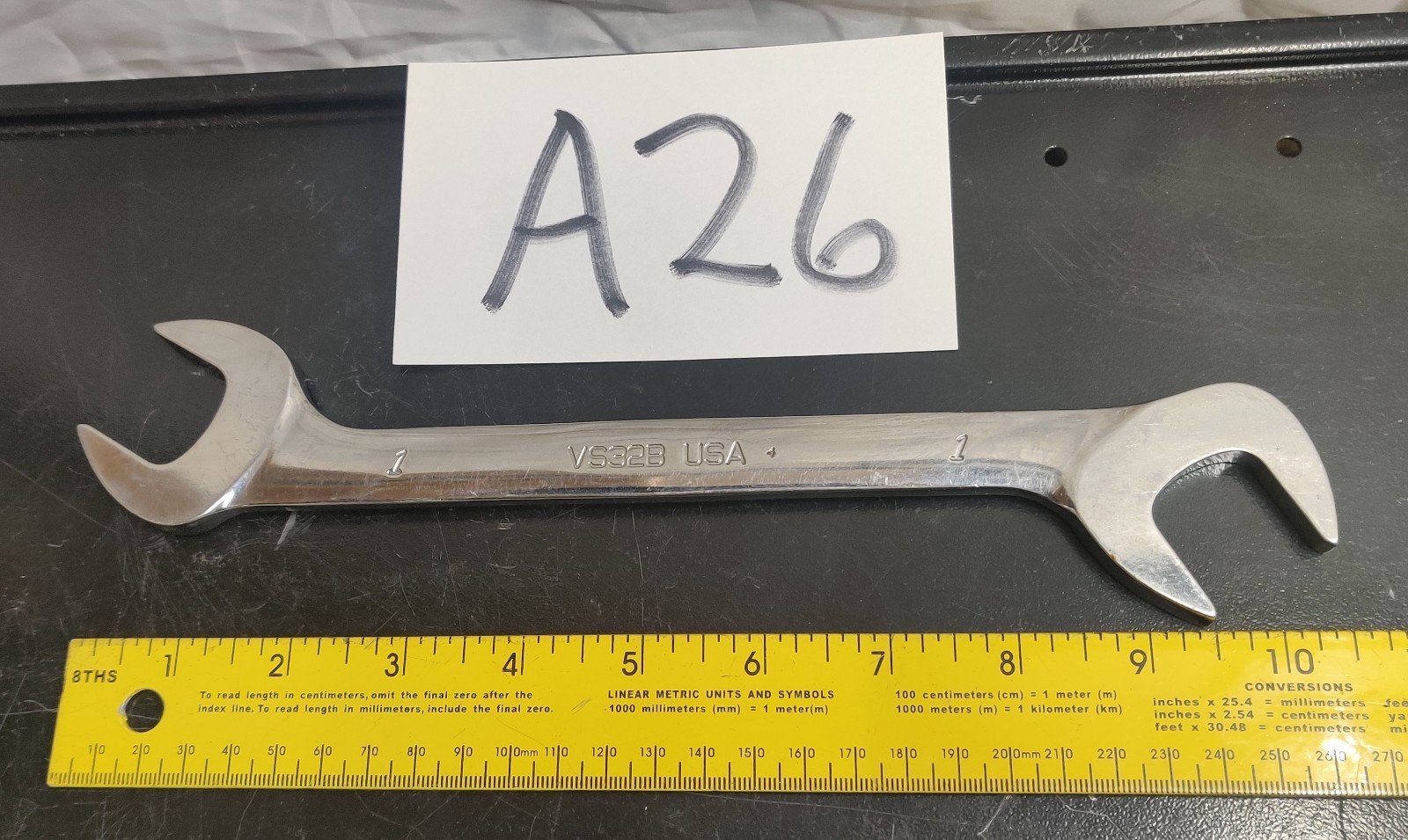 SNAP-ON TOOLS VS32B 1″ 4-Way Angle Head Open End Wrench – FREE SHIPPING