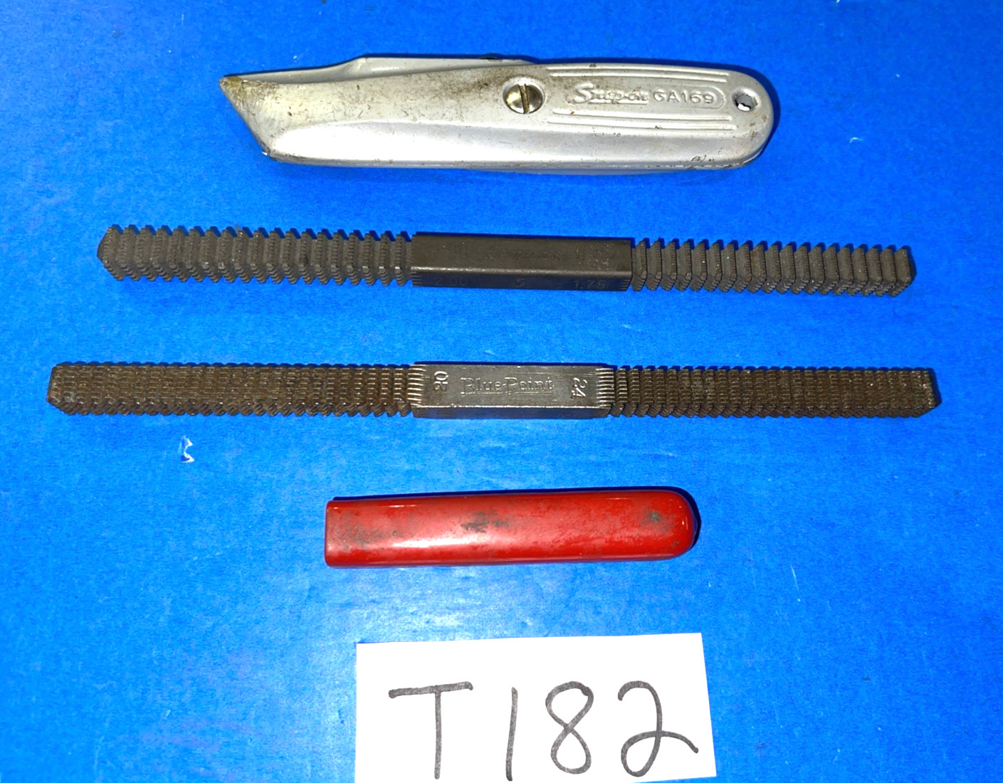 SNAP ON TOOLS 3 PIECE THREAD RESTORER FILES & UTILITY KNIFE