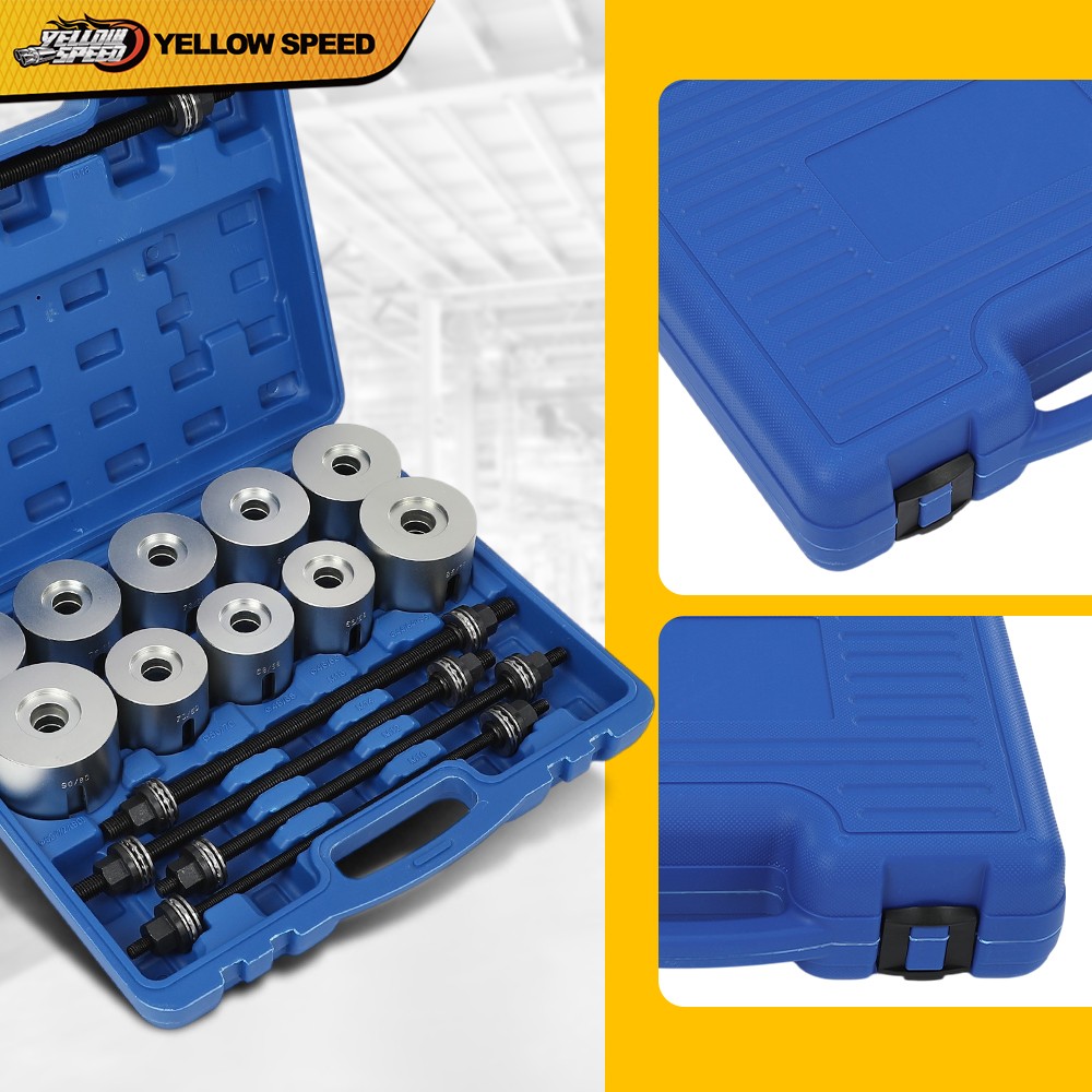 Universal Press & Pull Sleeve Kit Bush Bearing Removal Insertion Tool Kit 27 PCS