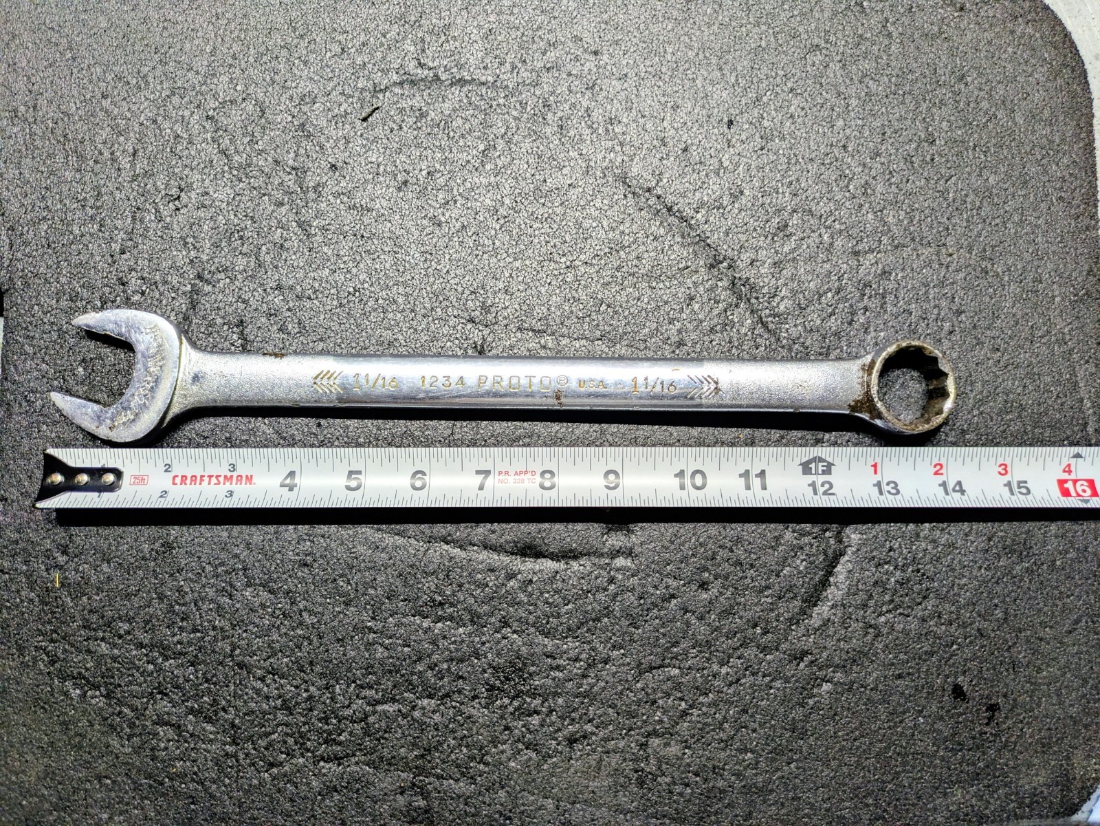 Proto 1234 Professional Combination Wrench 1-1/16″ 12-pt Made in USA