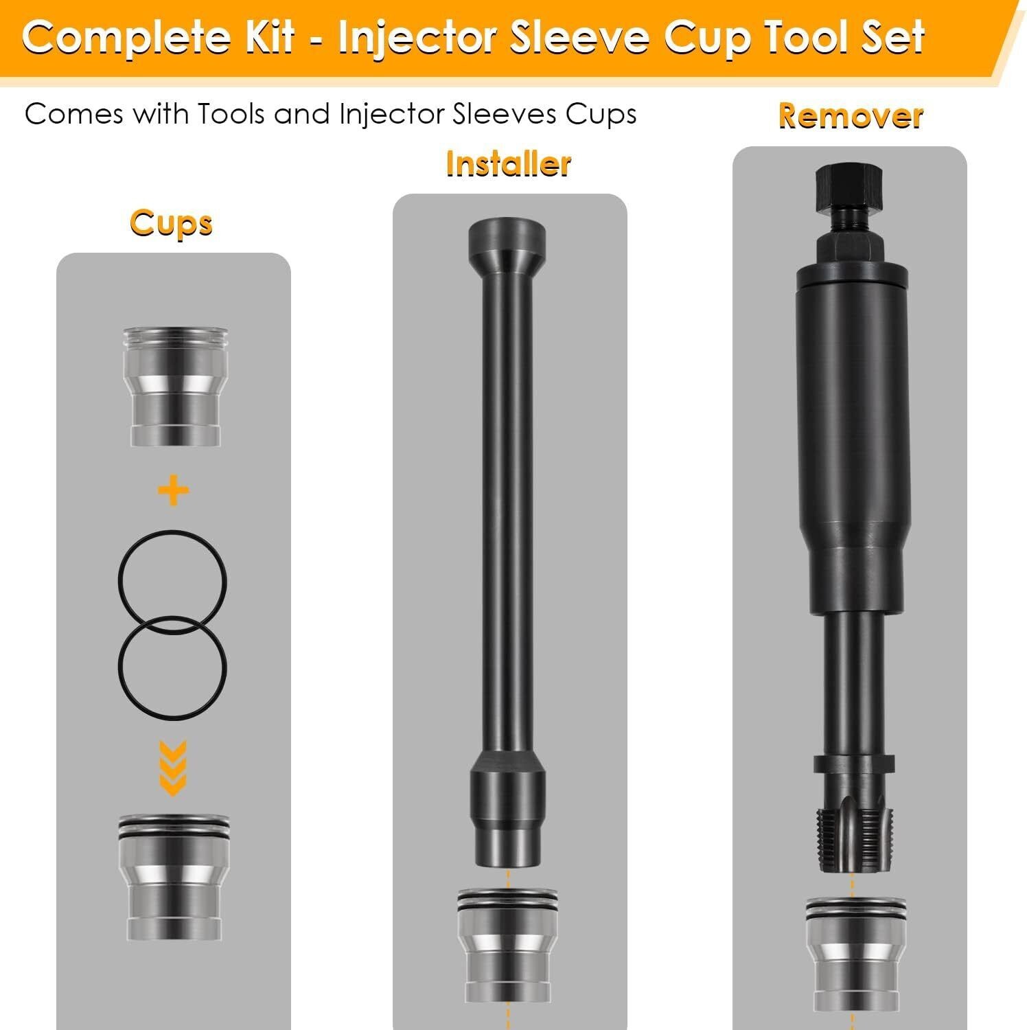 For Caterpillar CAT C7 C9 3126B Injector Sleeve Cup Removal & Install Tool Kit