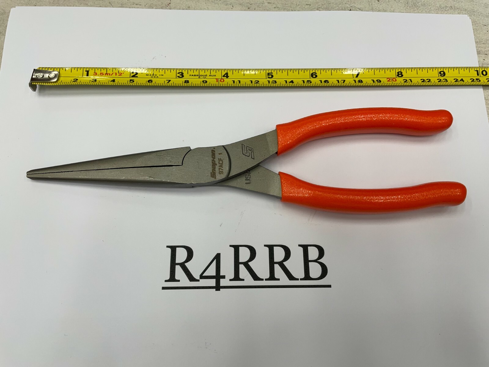 Snap-On Tools USA NEW 3 Piece ORANGE Soft Grip Needle Nose Pliers Lot Set