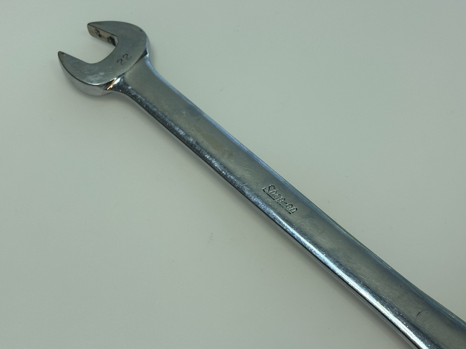 🇺🇸 Snap-on Tools USA 0EXM220 Metric 22mm Chrome Combination Wrench, 12 Point