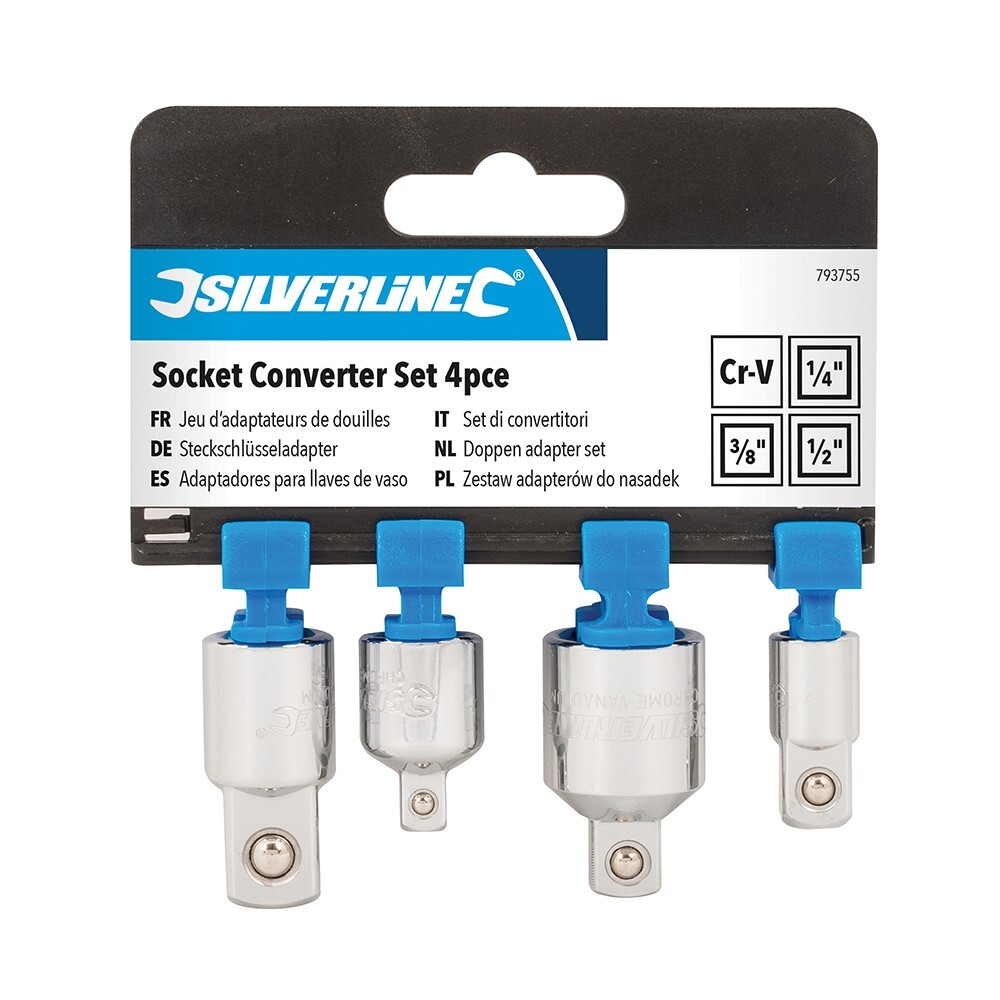 Silverline Socket Converter Set 4 Piece 793755