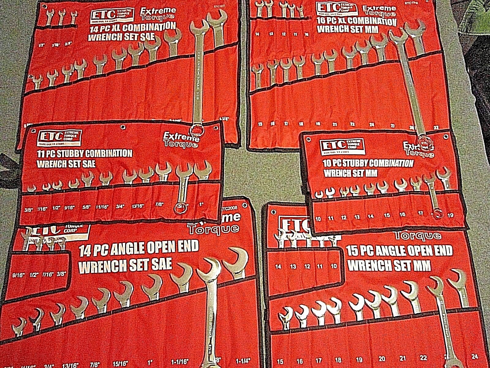 Box Deal Extreme Torque 6 Wrench Set SAE Metric Angle Stubby Extra Long ETC