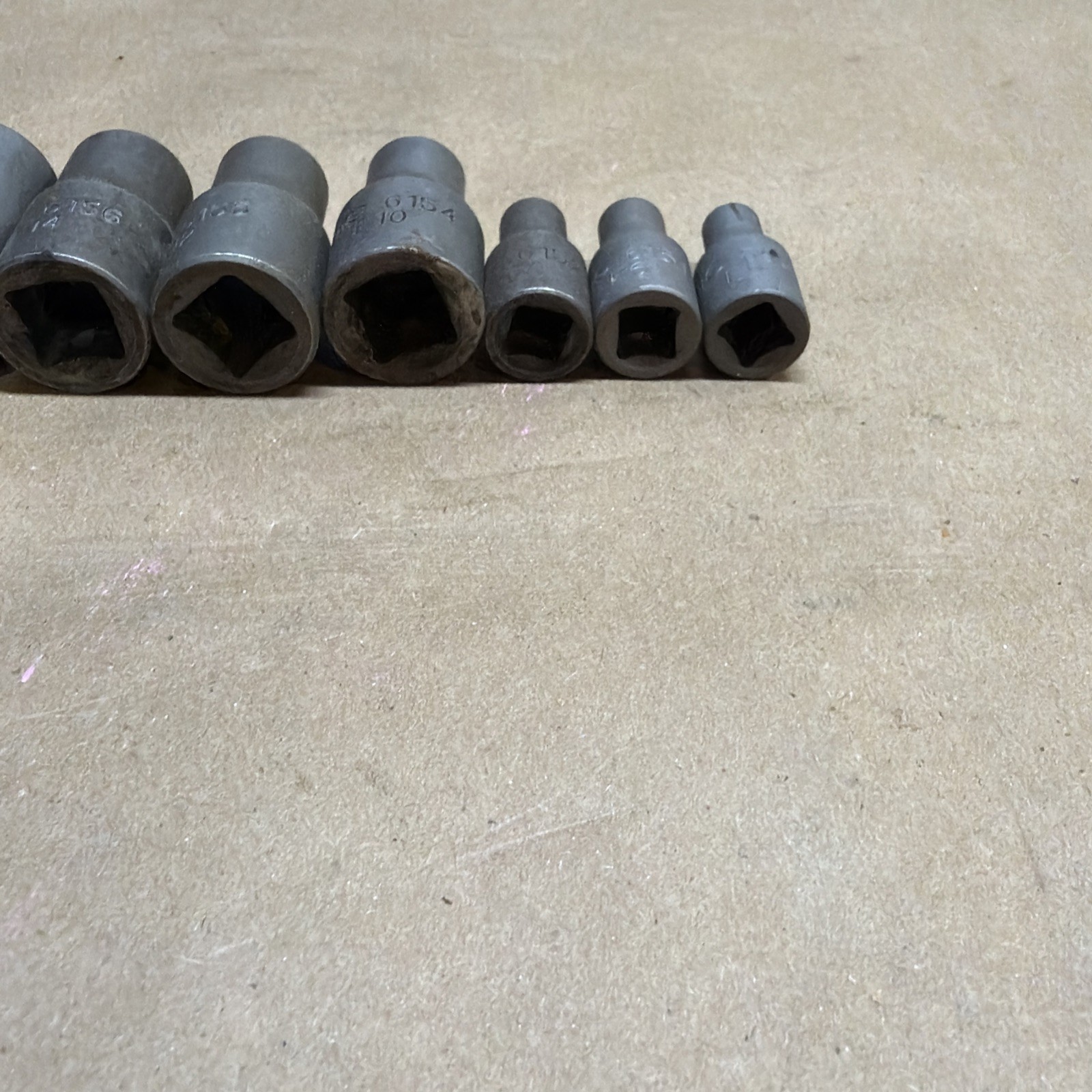 OTC External Torx Bit Sockets Lot of 11 (24,22,20,18,16,14,12,10,7,6,4) Used
