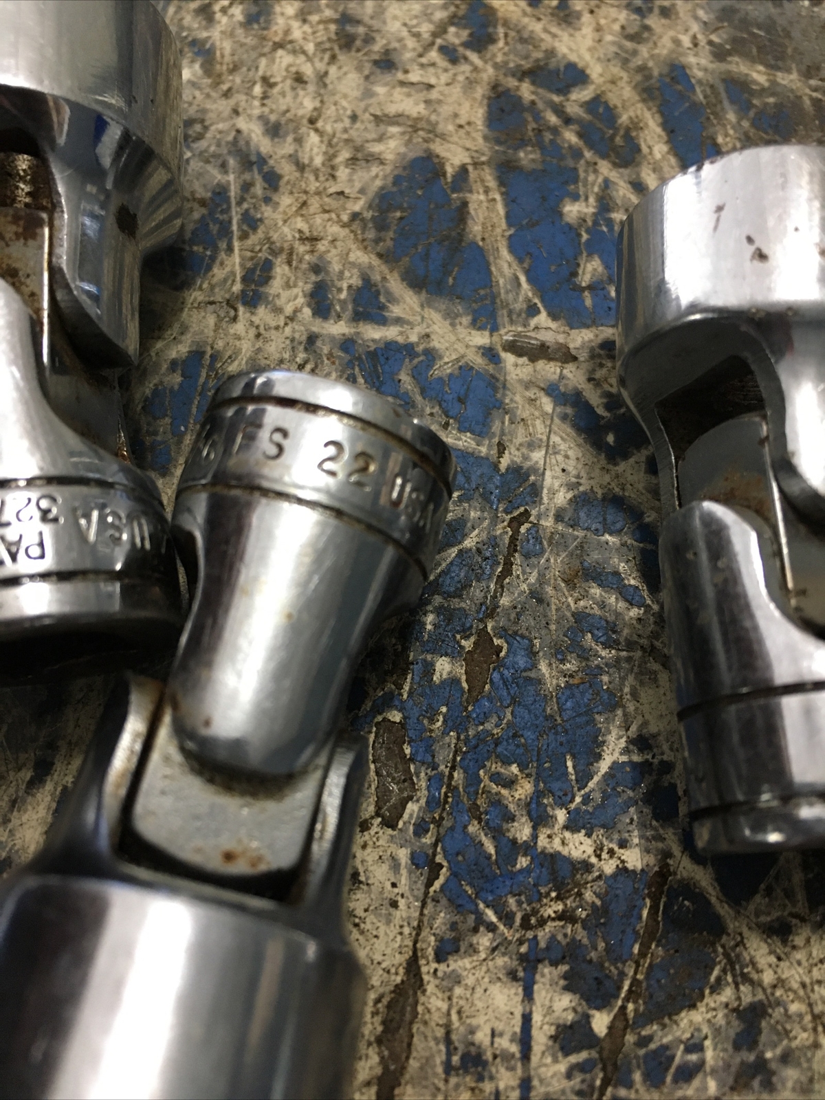 SNAP ON tools 5 piece 3/8 drive SAE 6 point swivel socket 1/2 To 3/4 Fs
