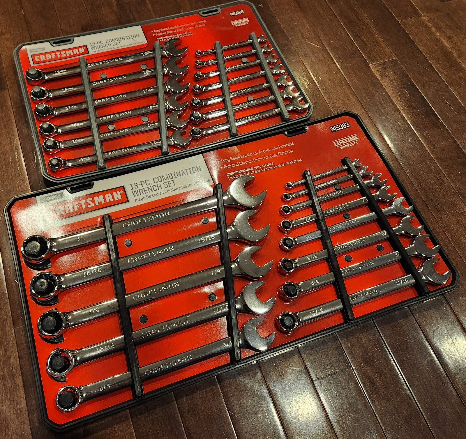 Craftsman Polished 26-Piece Wrench Set 12-POINT STANDARD METRIC #94963 & 947964