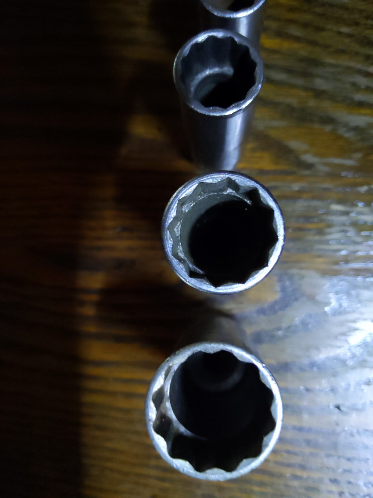 Lot of Snap On 3/8″ Drive 12 Point Deep SAE Sockets, 7/16, 1/2, 9/16, 3/4, 13/16