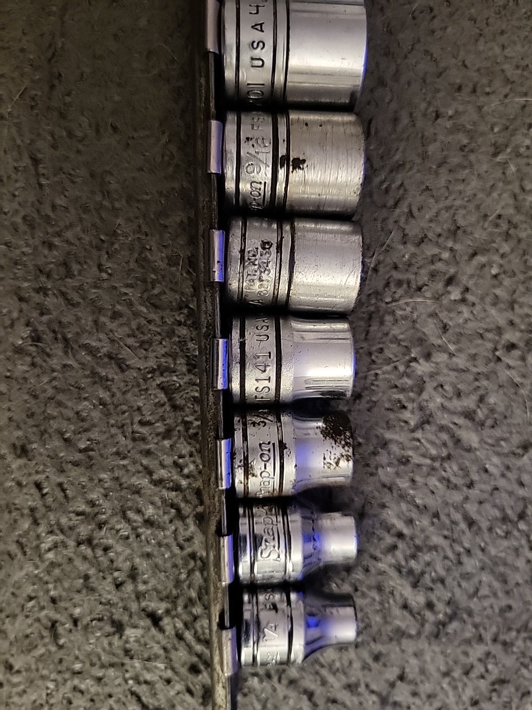 11 Pcs Snap On Socket Set 6 Pt Shallow 3/8” FS081-FS281 Sae