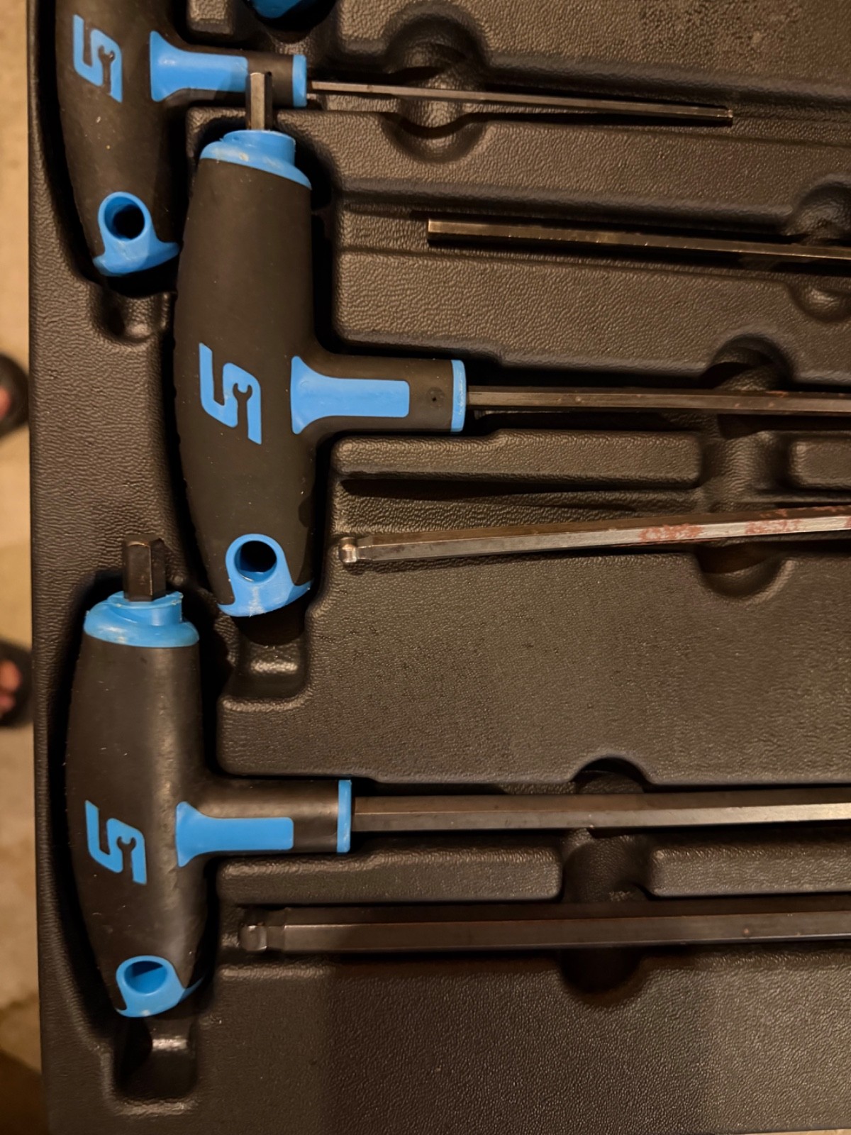 Snap On AWSGM800A Blue 8 piece Metric T / L Shaped Combination Hex Wrench Set