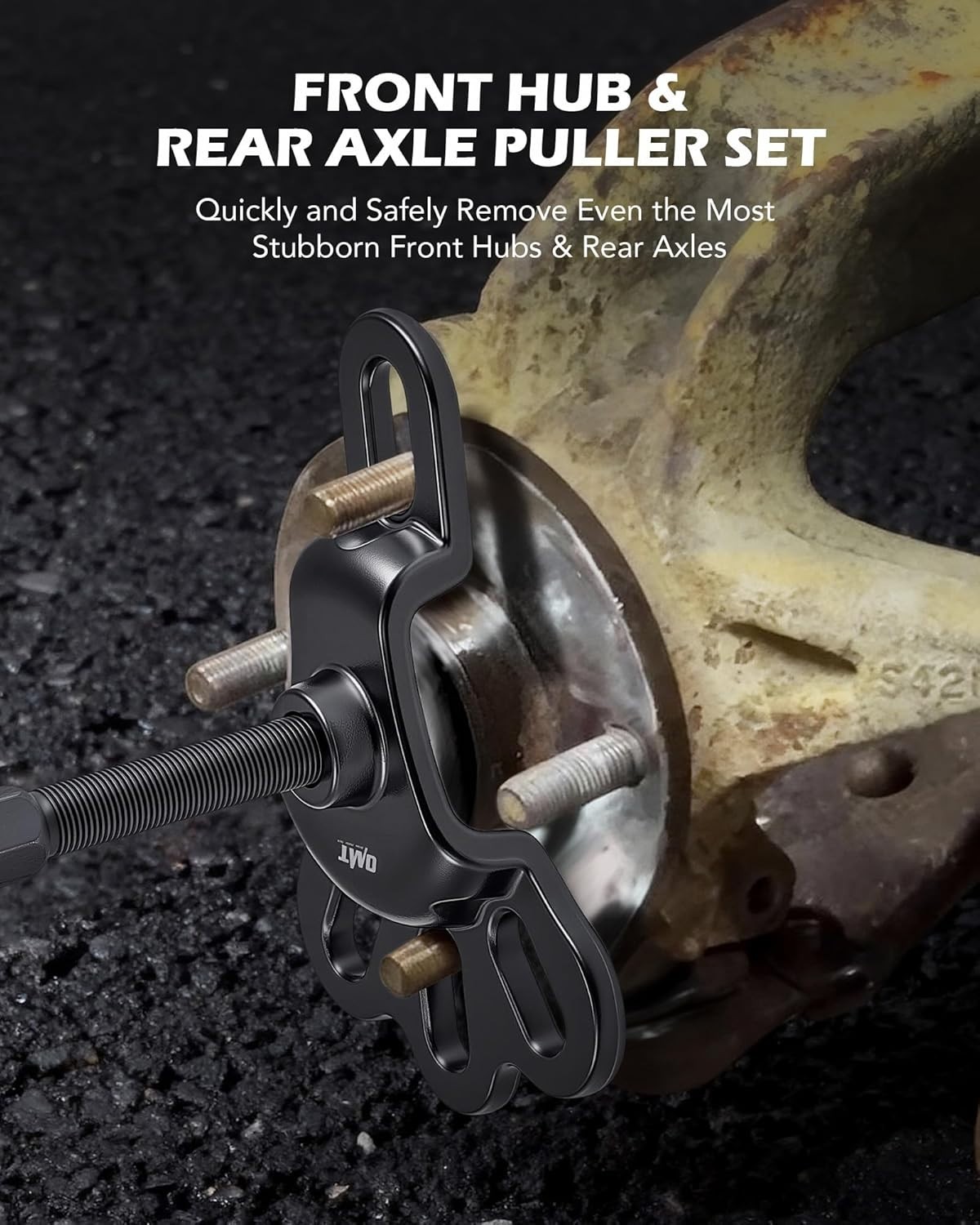 Universal Front Wheel Set for 3-3/4 to 4-1/2 Inch IDs, Rear Axle Puller Kit f…