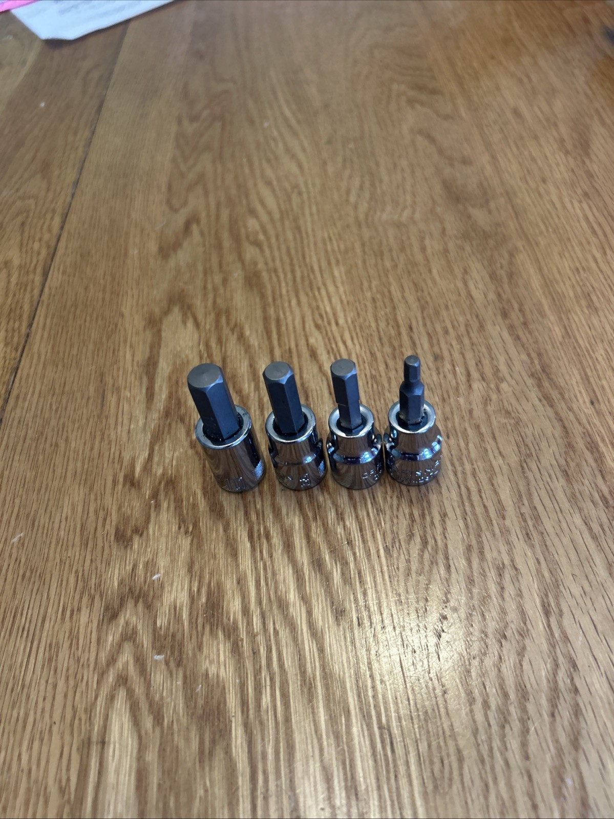 CRAFTSMAN – Lot Of 4 Metric Hex Socket Drivers , 3/8″Drive (4mm,7mm,8mm,10mm)
