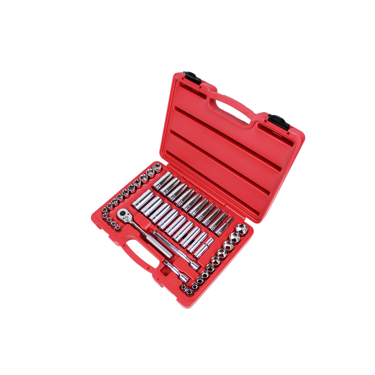 K-Tool 22047 47pc 3/8″ Drive Socket Set; 6pt Sockets, Heat Treated Steel