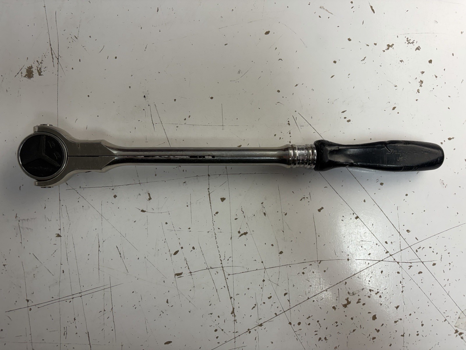 Snap On F747a, 3/8” Drive Swivel Head Ratchet, Black Handle,,,,,see Pics