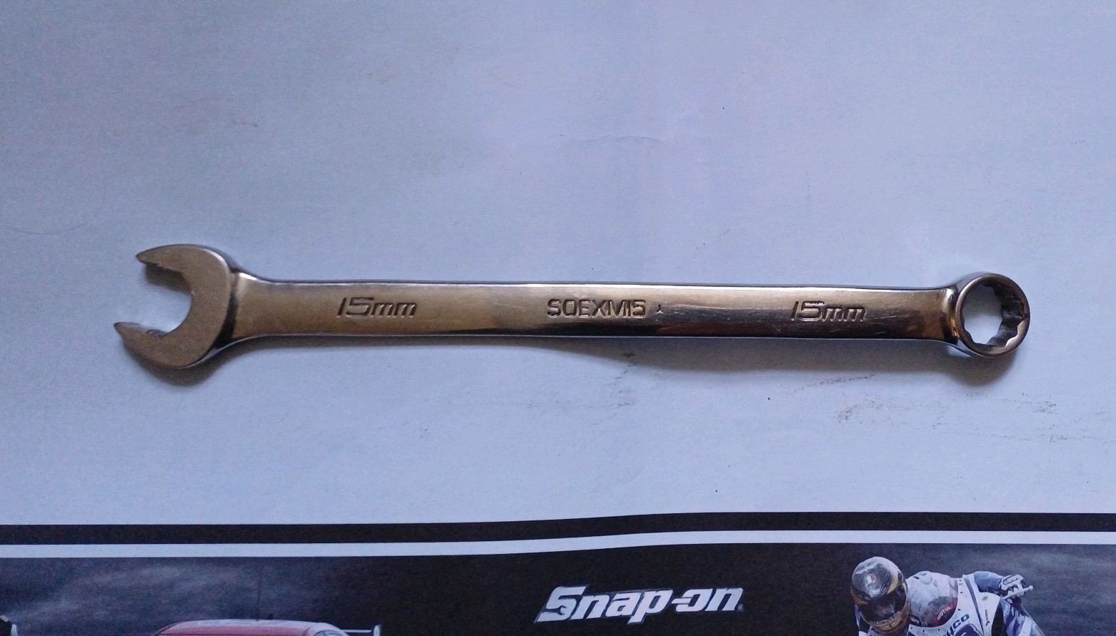 Snap On 15mm Flank Drive Plus Chrome Combination Spanner SOEXM15
