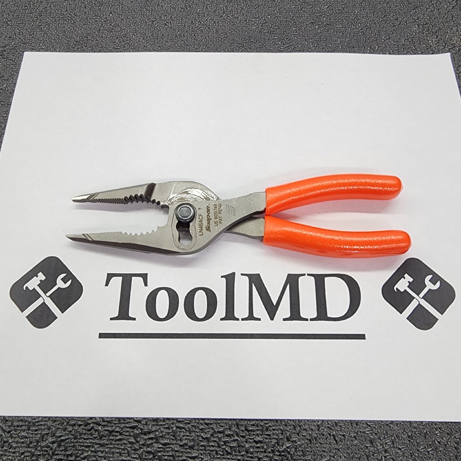 Snap-on Tools USA NEW ORANGE 7″ Talon Grip Long Nose Slip Joint Pliers LN46ACF