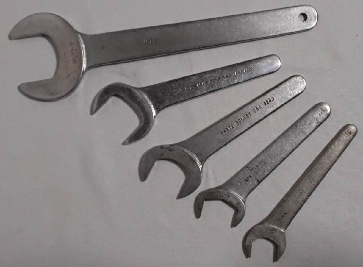 Bonney Pump Hydraulic Thin Aviation Open End Angle Wrench Mix LOT USA Armstrong